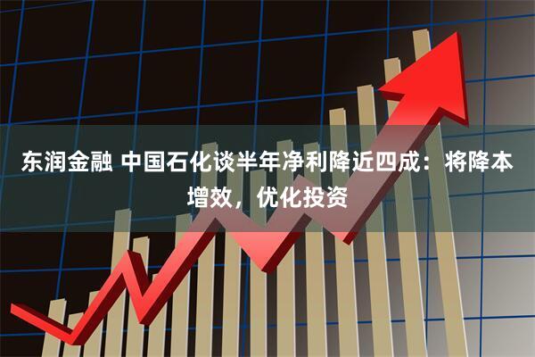 东润金融 中国石化谈半年净利降近四成：将降本增效，优化投资