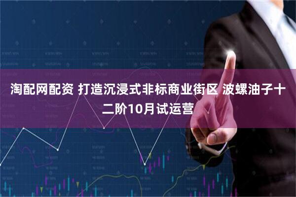 淘配网配资 打造沉浸式非标商业街区 波螺油子十二阶10月试运营